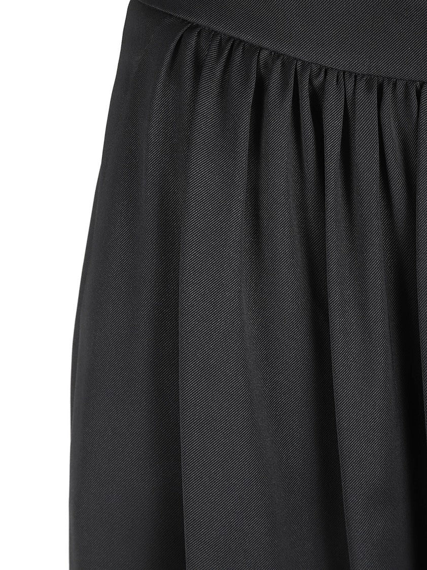 Wide-Leg Trousers With Gathered Waistband