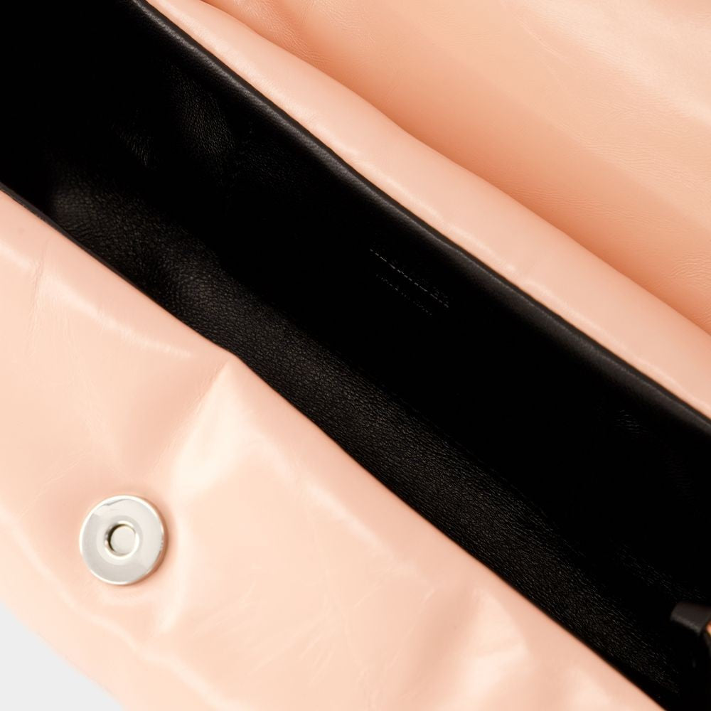 Cannolo Grande Padded Hobo Bag - Leather - Peach Pearl