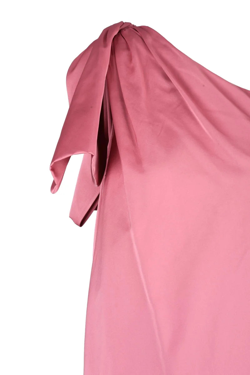 Innocuo One-Shoulder Dress - Pink