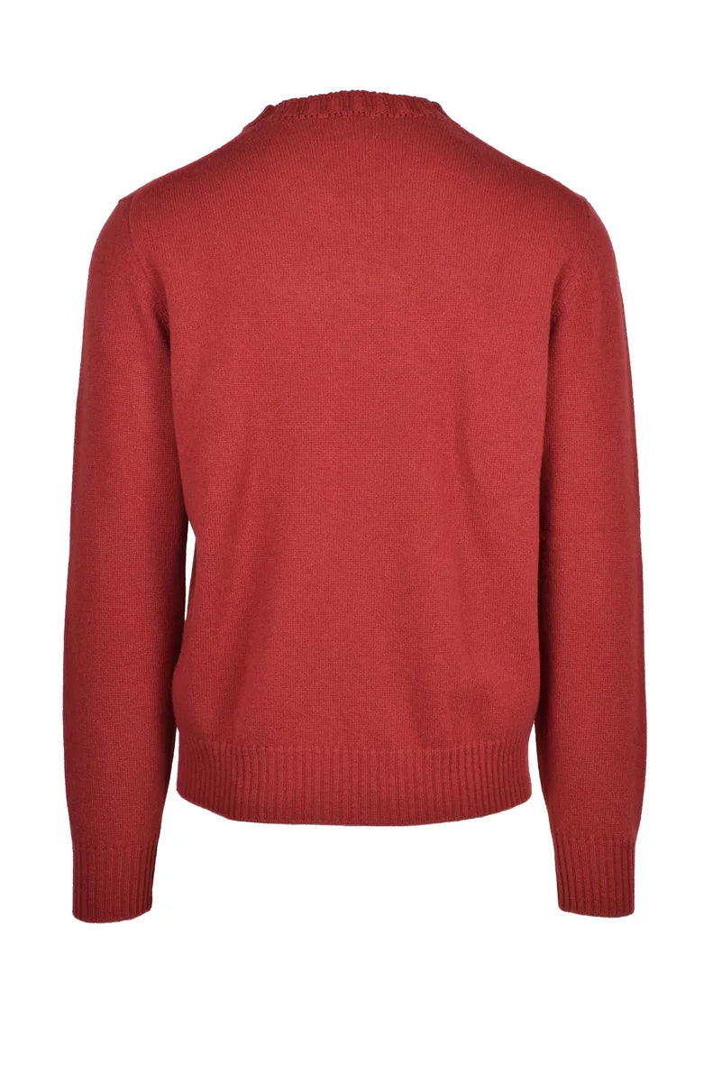Crew Neck Pullover - Red