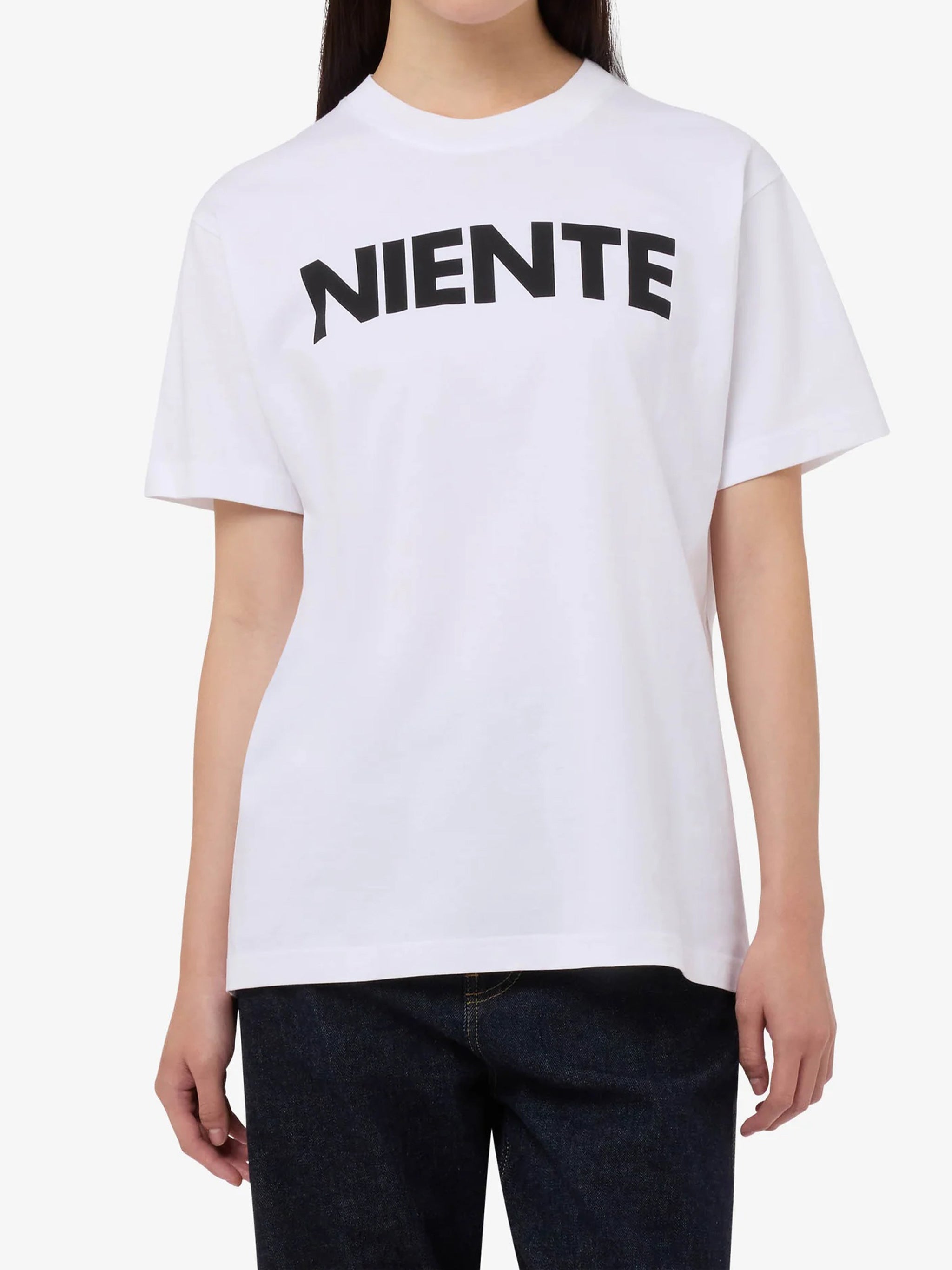 Black Bold Print Relaxed Fit Cotton T-Shirt