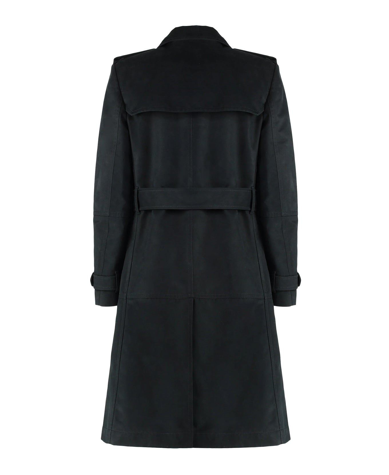 Double-Breasted Classic Trench Coat With Epaulets