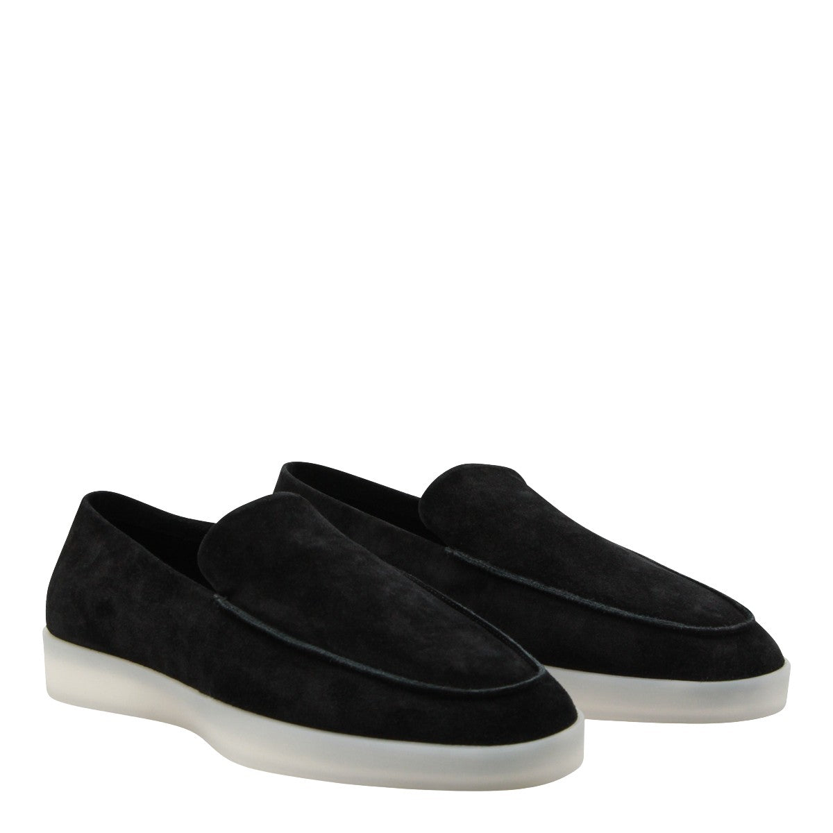 Black Suede Slip-On Sneakers