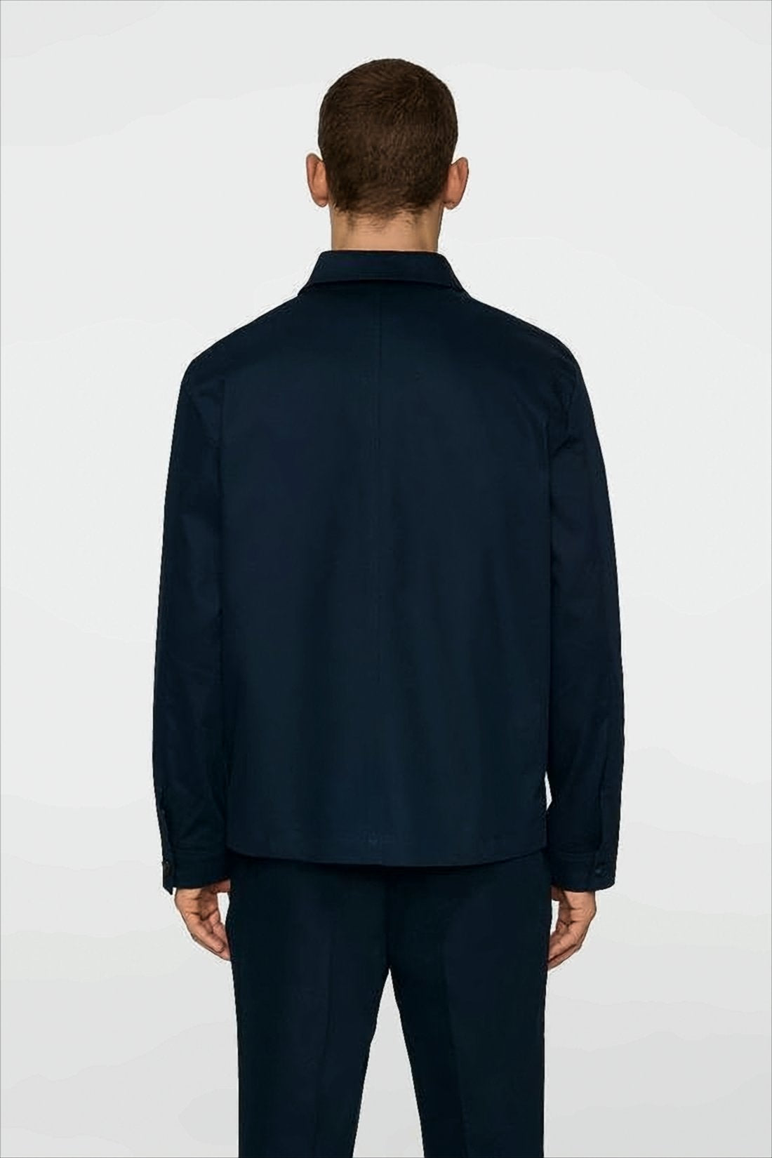 Tailored Long-Sleeve Shirt With Front Zipper Closure