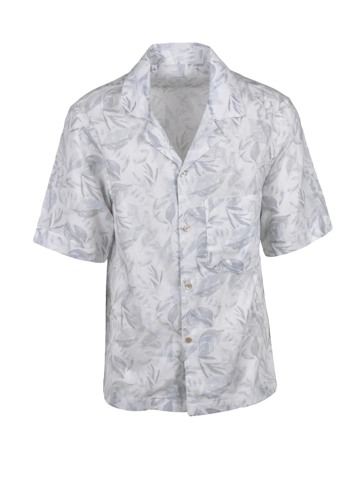 White Grey Linen Cotton Shirt
