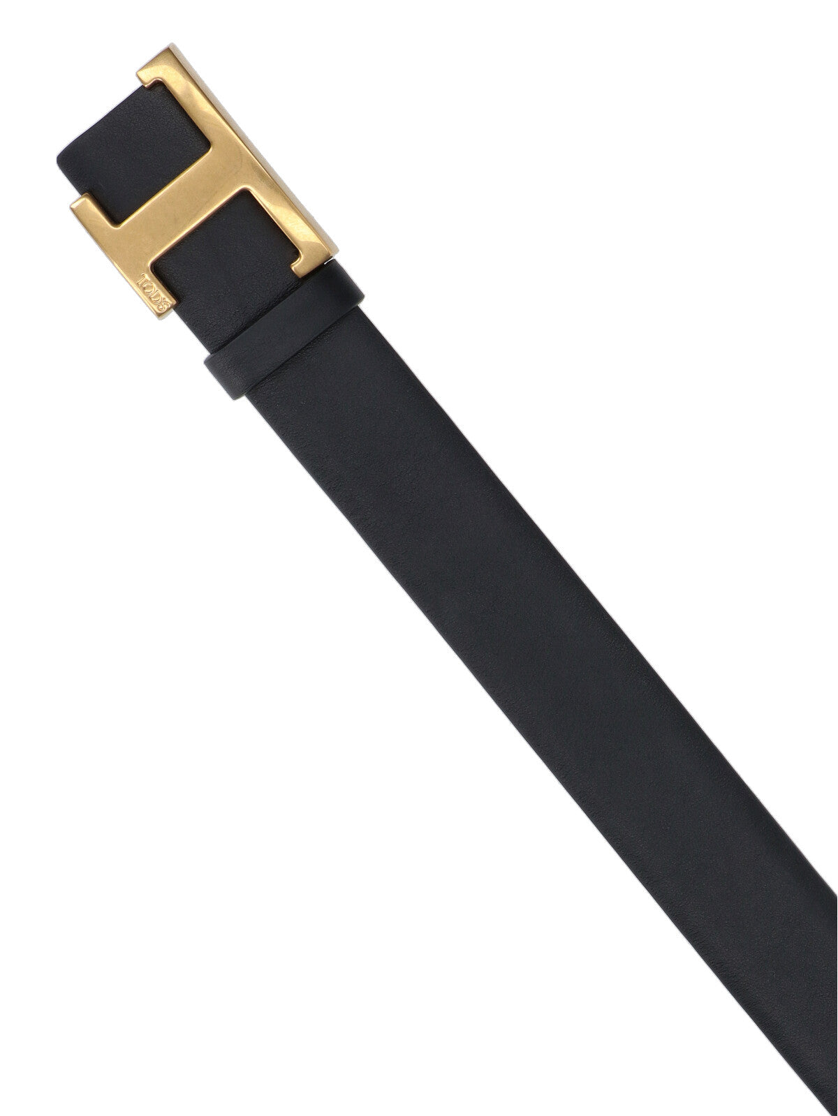 Reversible Calf Leather Belt With Gold-Tone Logo Buckle