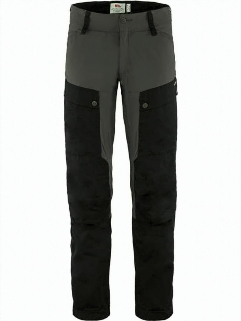 Two-Tone Straight Fit Pants With Functional Pockets