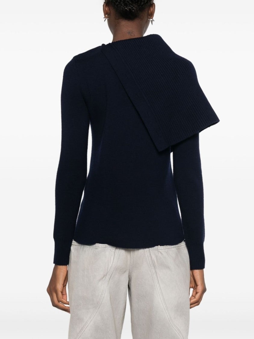Navy Merino Wool Sweater