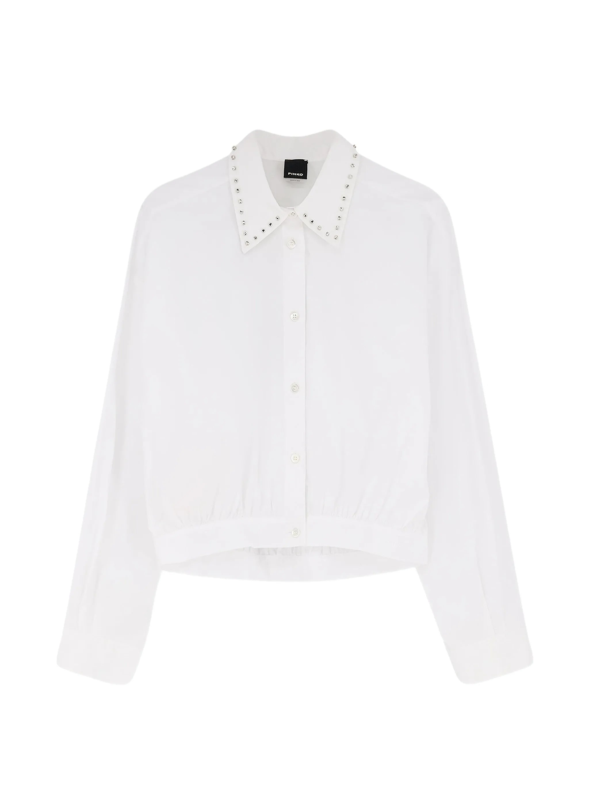 Charita Cropped Studded Fabric Shirt
