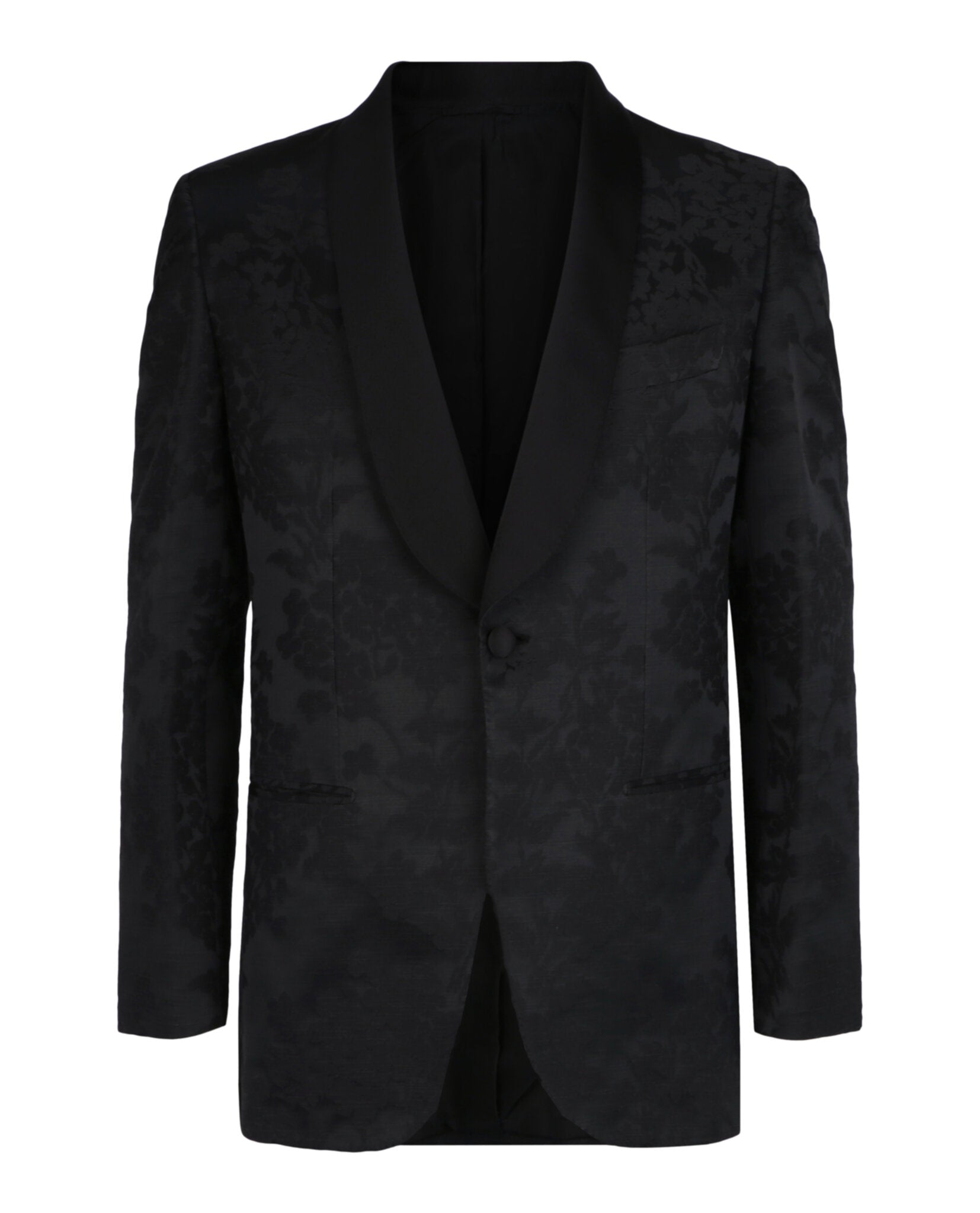Floral Jacquard Tuxedo Jacket
