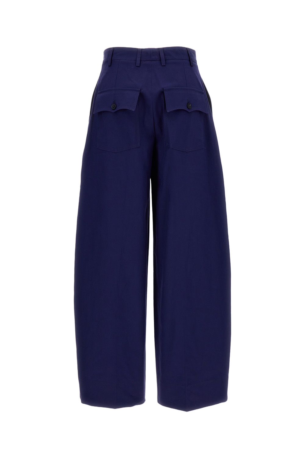Wide-Leg Cotton Trousers