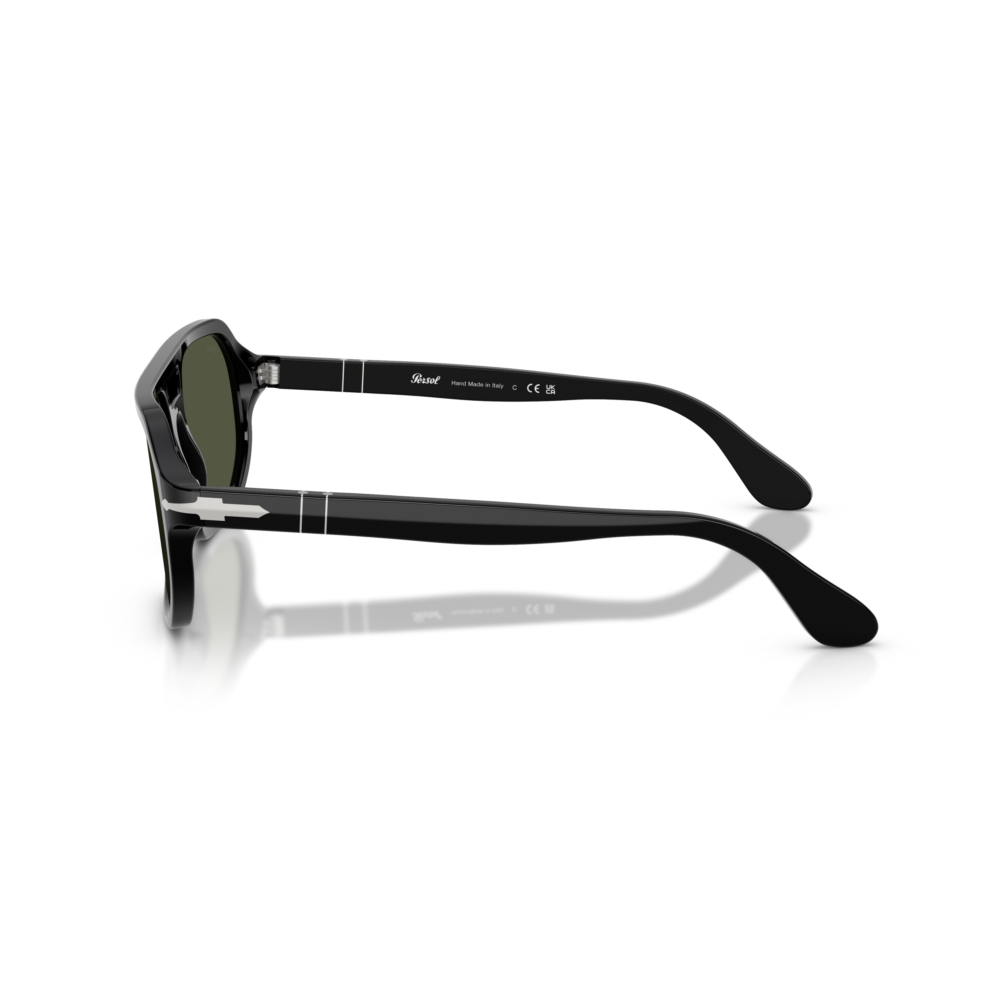 0po3393s Rectangular Acetate Sunglasses with Double Bridge Design
