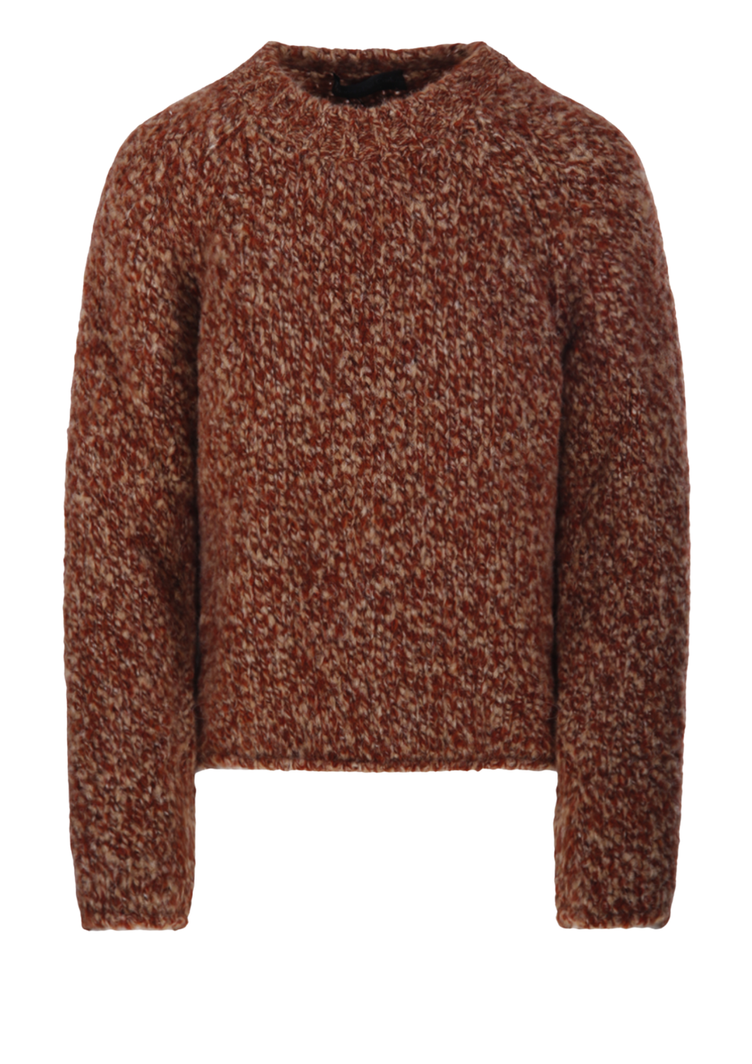 Chunky Knit Merino-Alpaca Crewneck Sweater