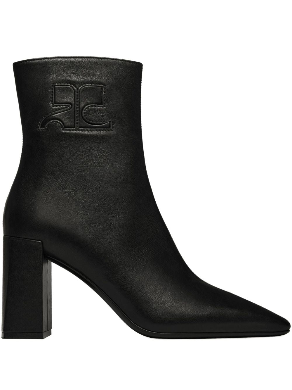 Pointed Toe Ankle Boots With Block Heel