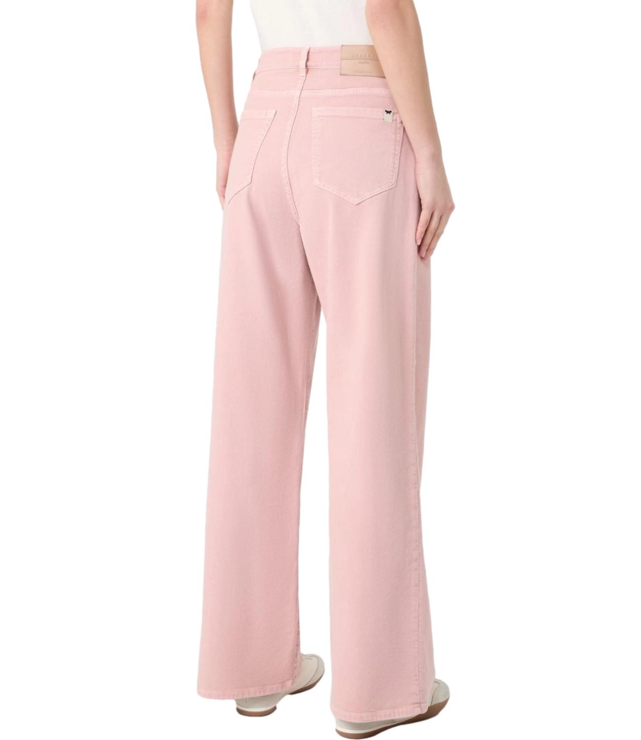 Pink Cotton Stretch Trousers