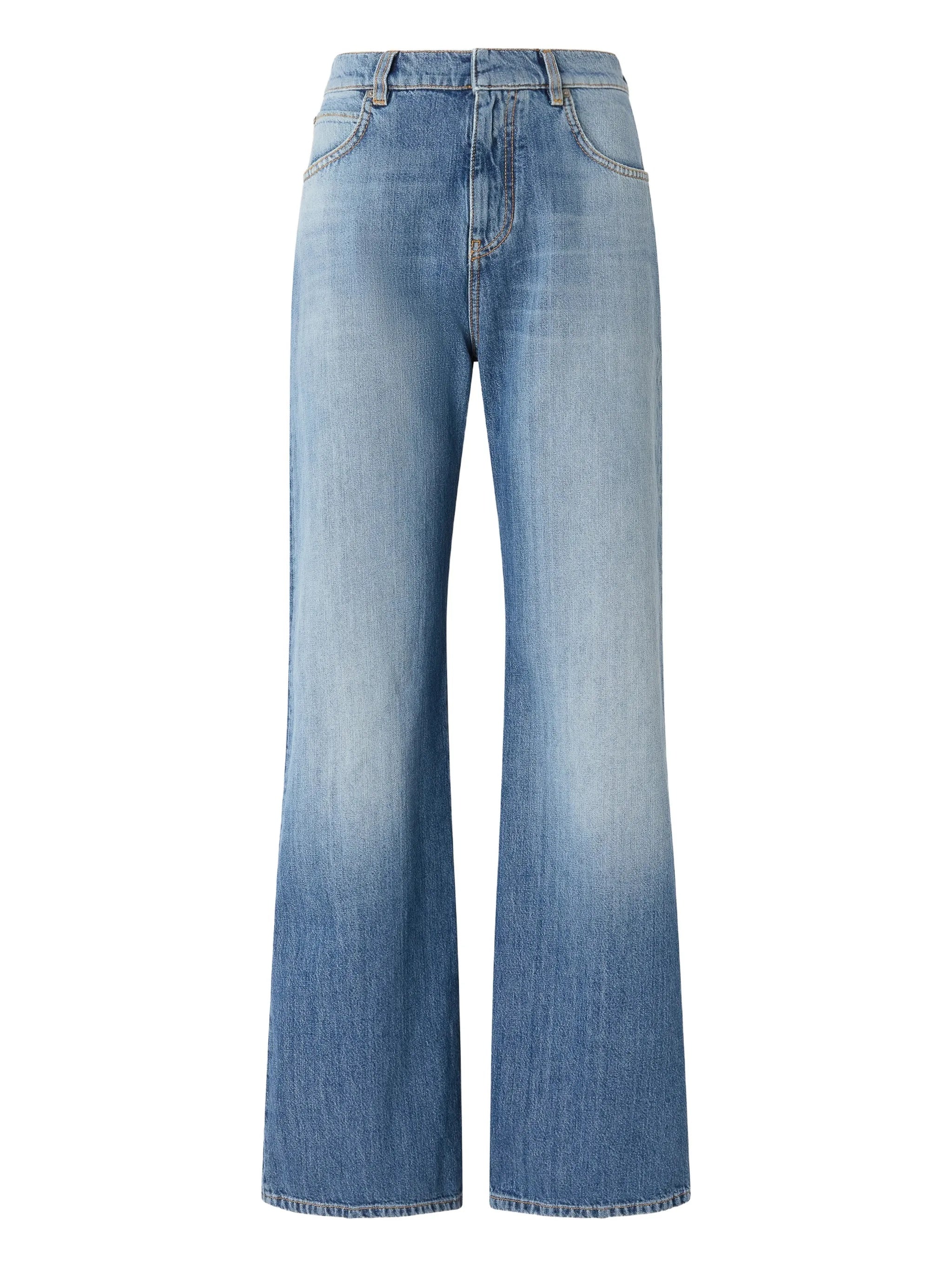 Faded Blue Wanda High-Waist Wide-Leg Jeans