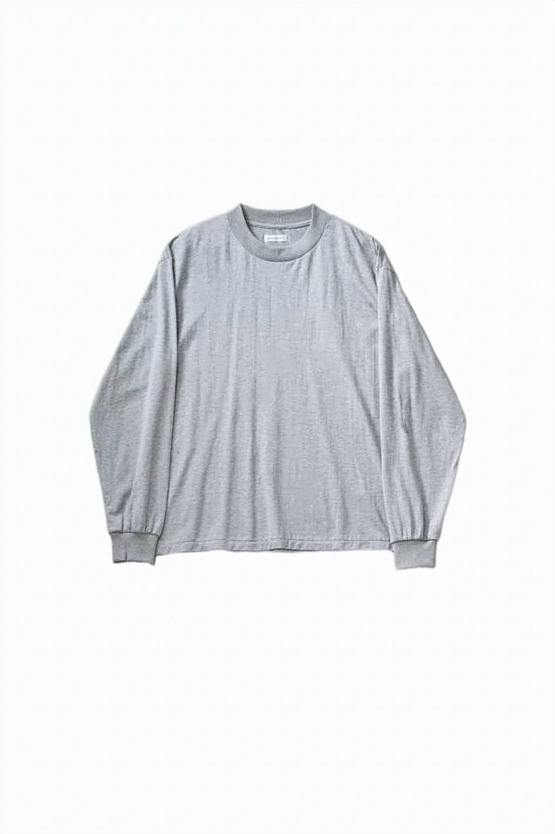 Heathered Grey Long-Sleeve T-Shirt with Relaxed Boxy Fit