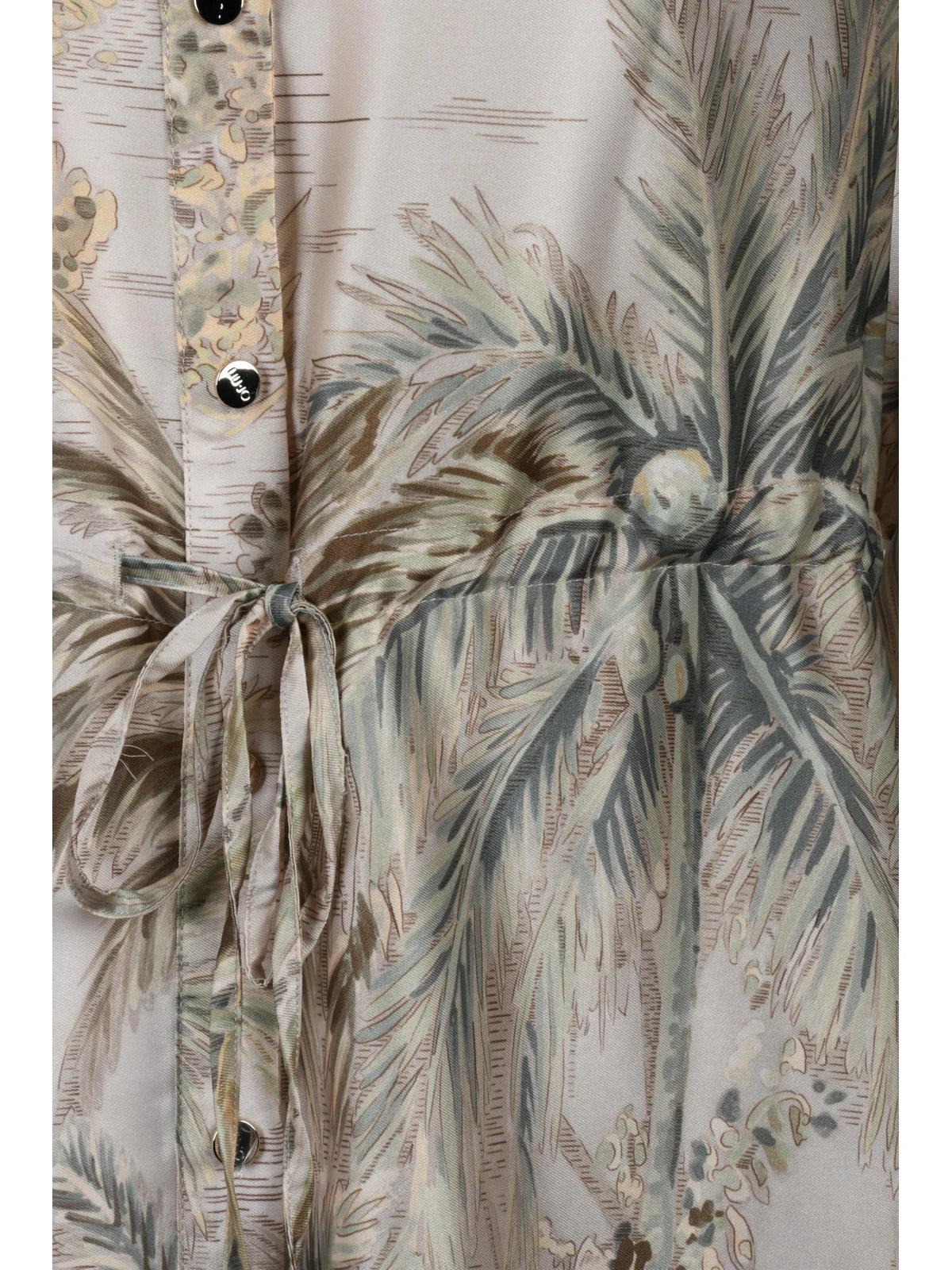 Multicolor Botanical Print Chemise Dress