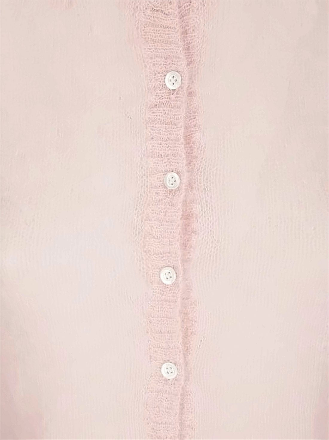Cropped Pink Cardigan with Delicate Fuzzy Texture