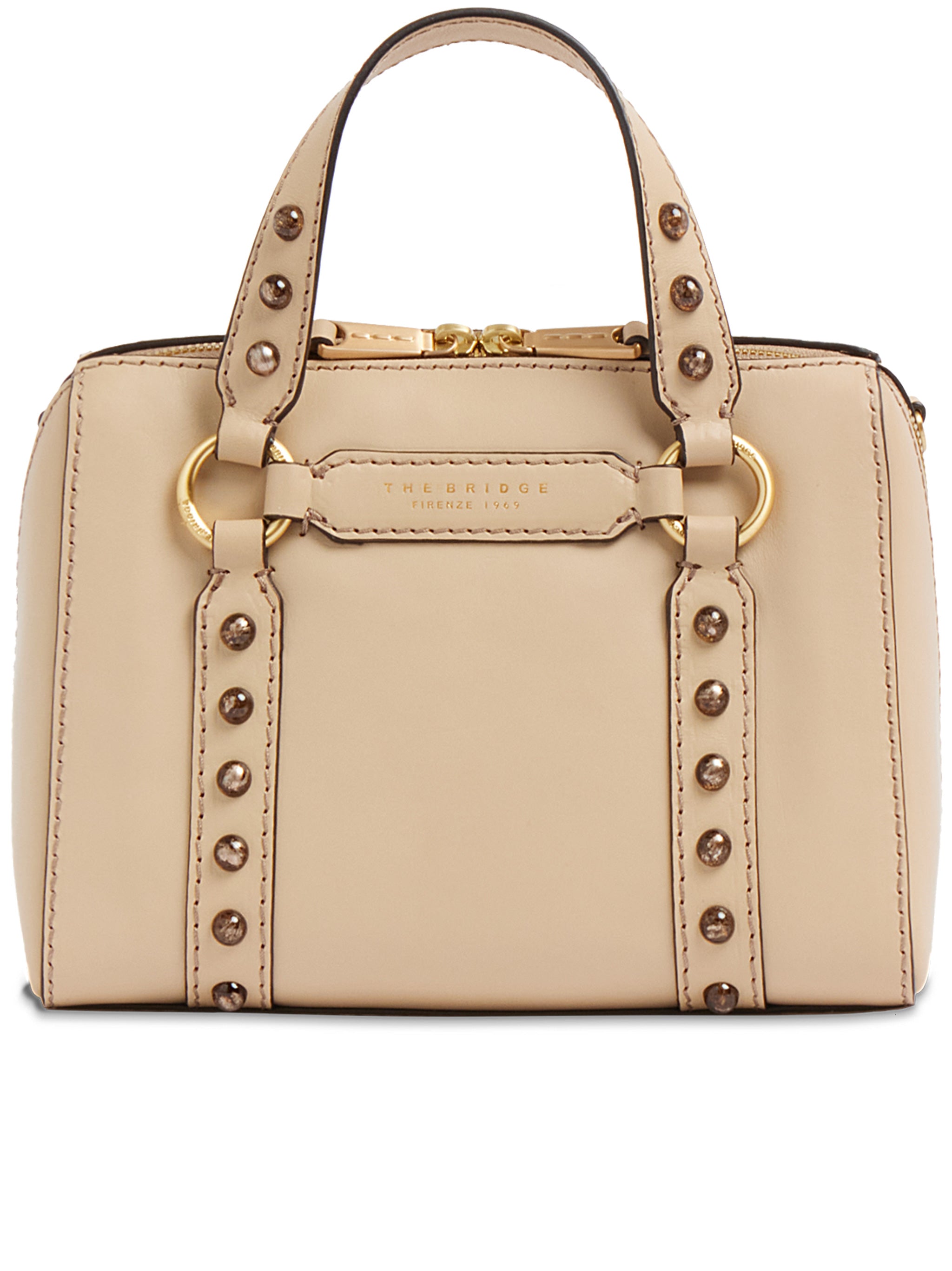 Black Handbag W/Shoulder Structured Leather Handbag
