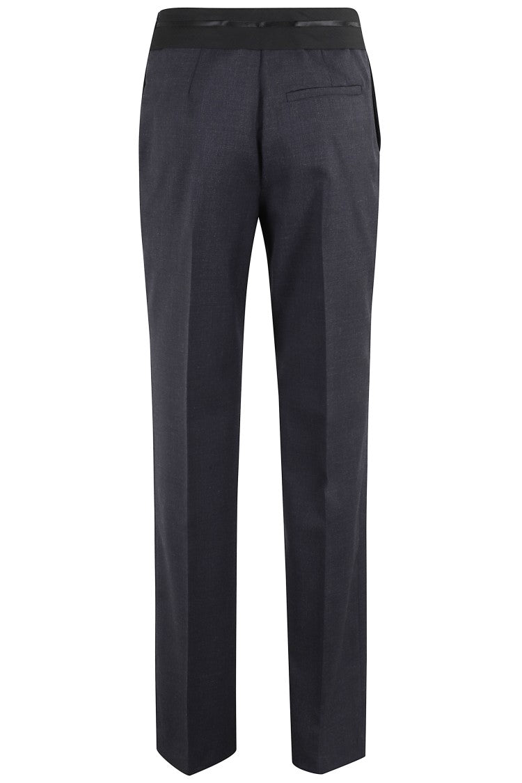 Tailored Trousers With Satin Logo Waistband