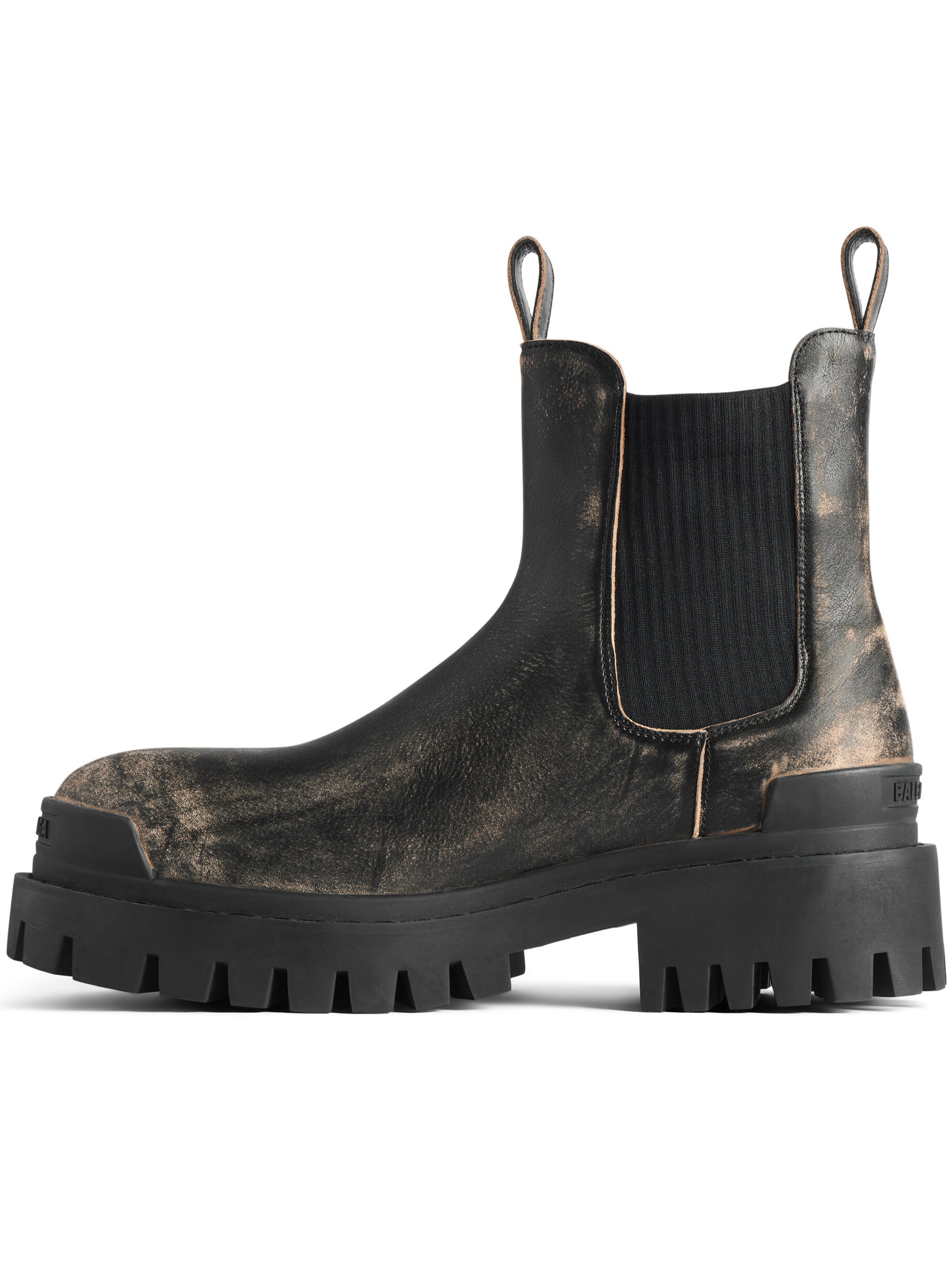 Black Strike Chels Chunky Leather Boots
