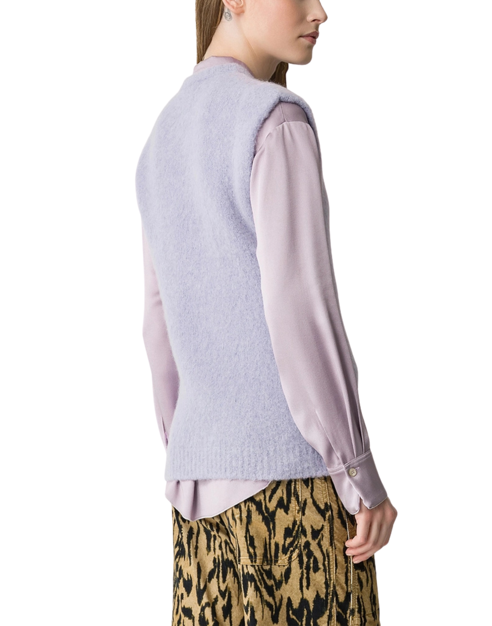 Baby Alpaca Suri Wool Oversized Knit Vest