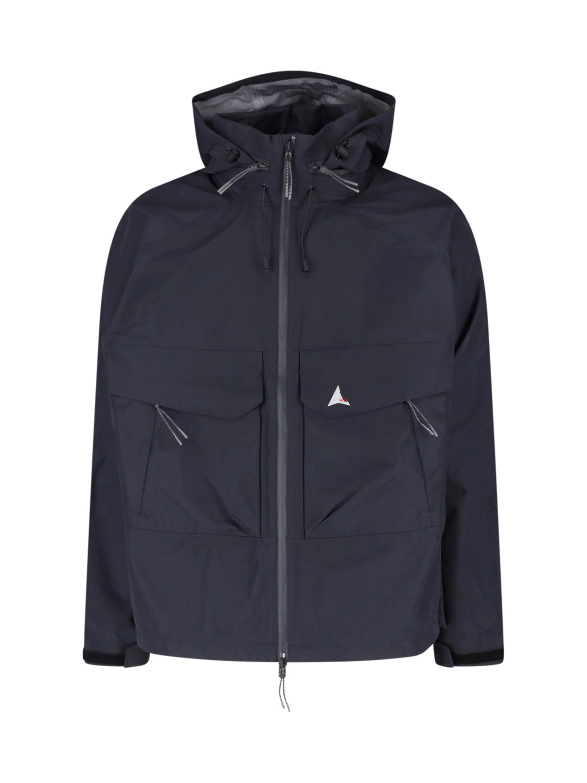 Black Functional Adjustable Hooded Jacket