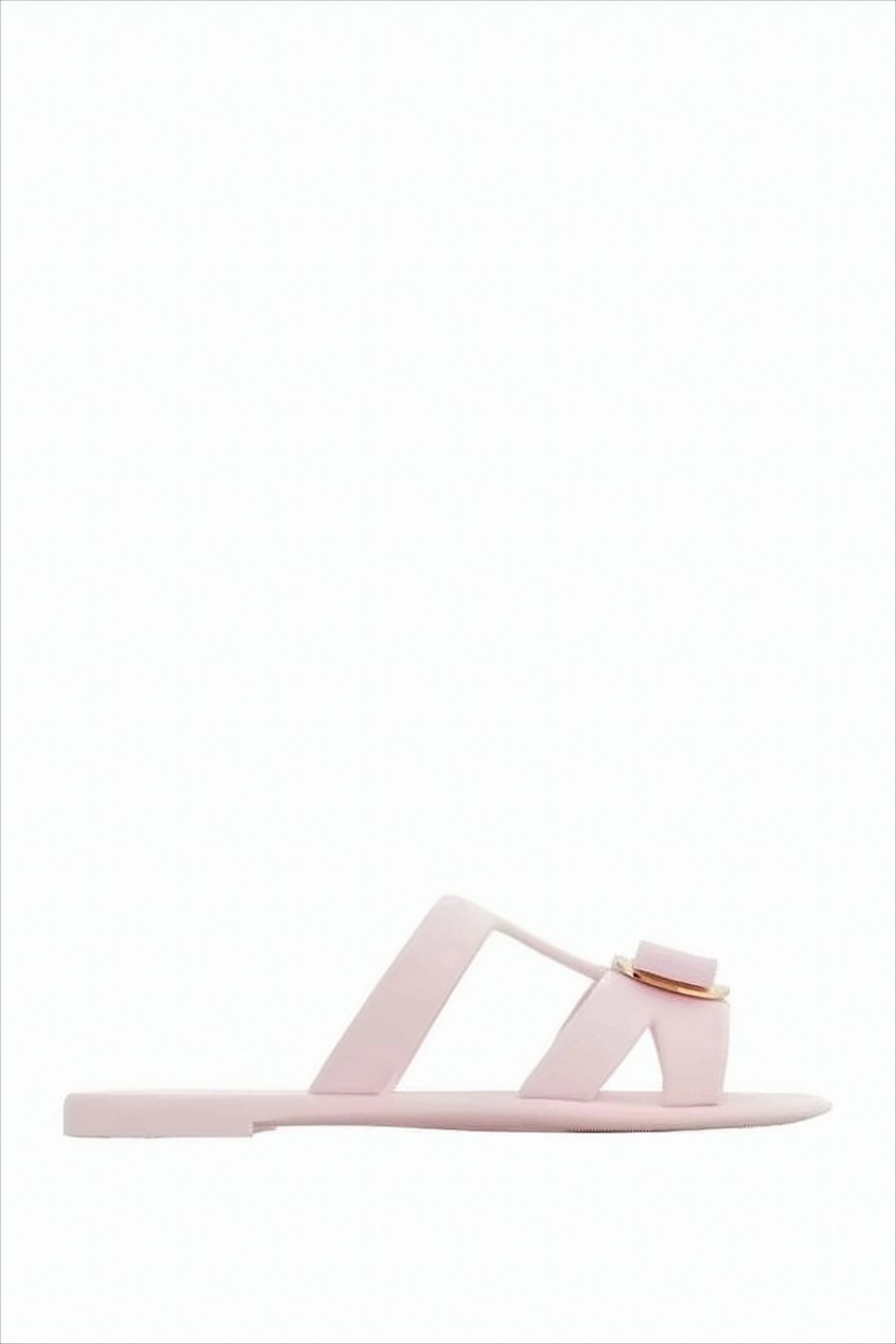 Cut-Out Design Soft Pink Rubber Mules