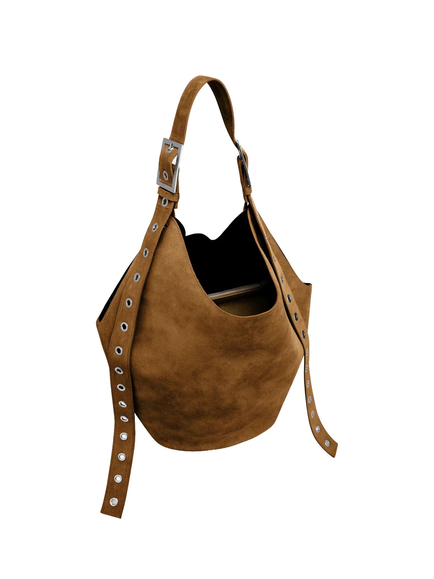 Brown Big Hobo Leather Bag
