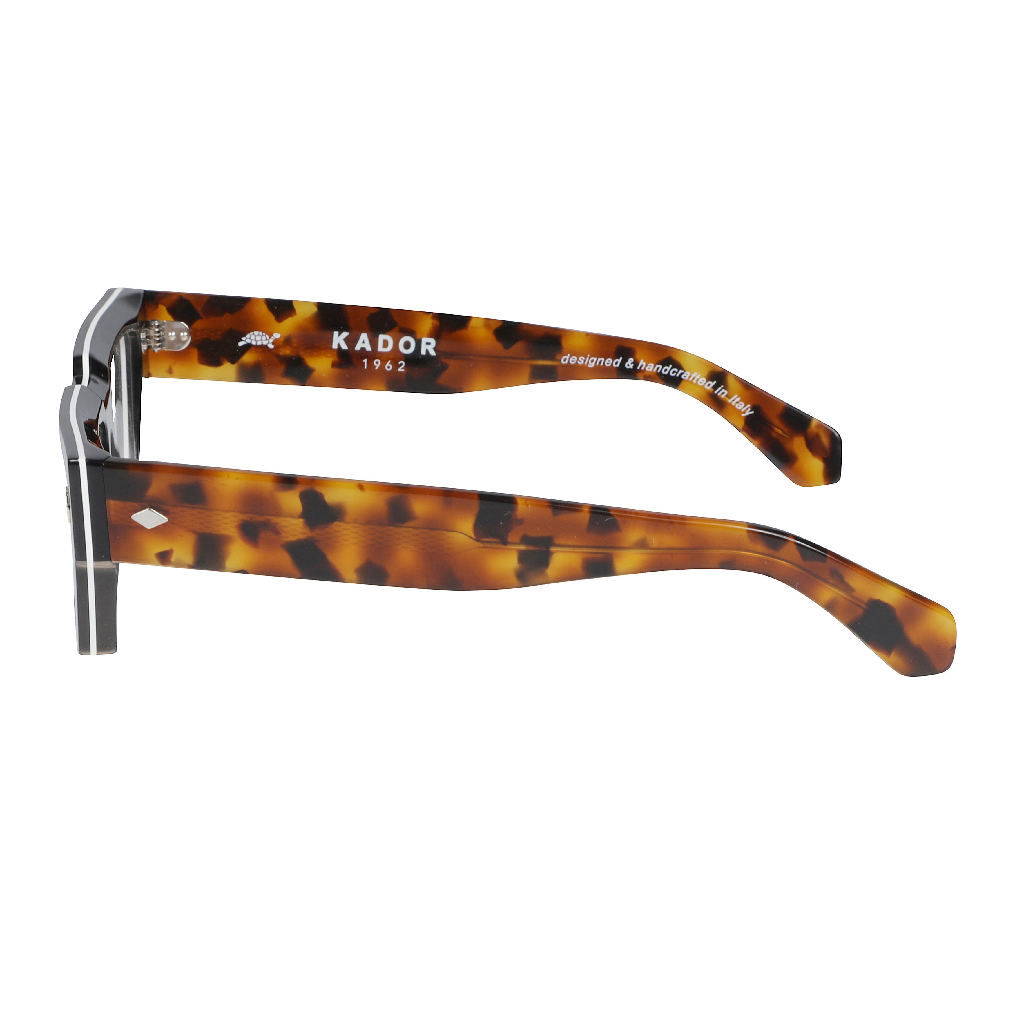 Disko Rectangular Frame Sunglasses with Tortoiseshell Arms