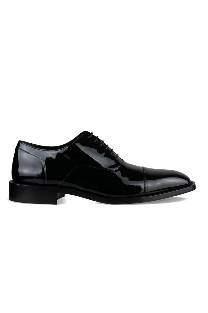Black Patent Leather Derbies