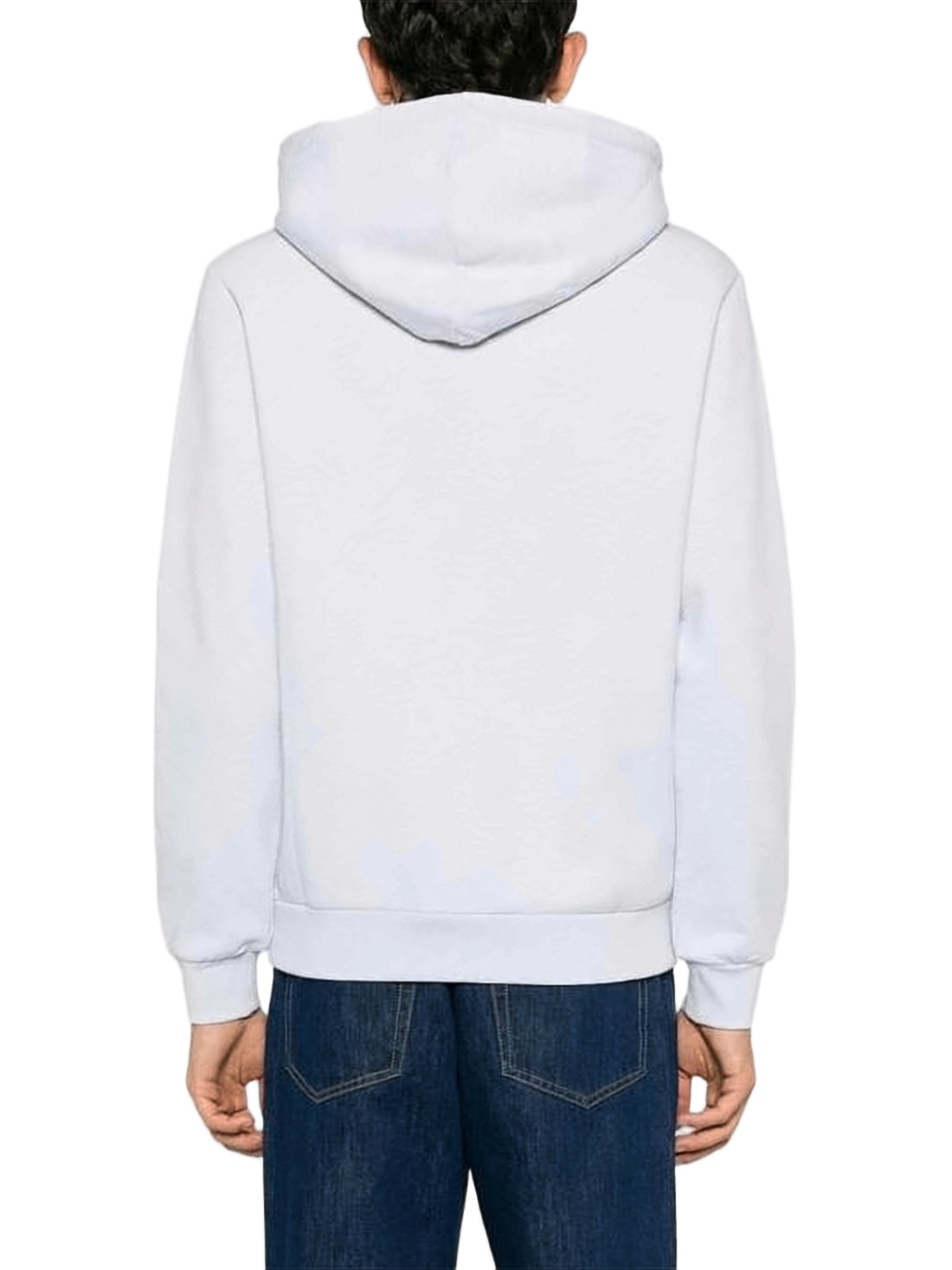 Light Grey Pullover Hoodie with Drawstring Detail