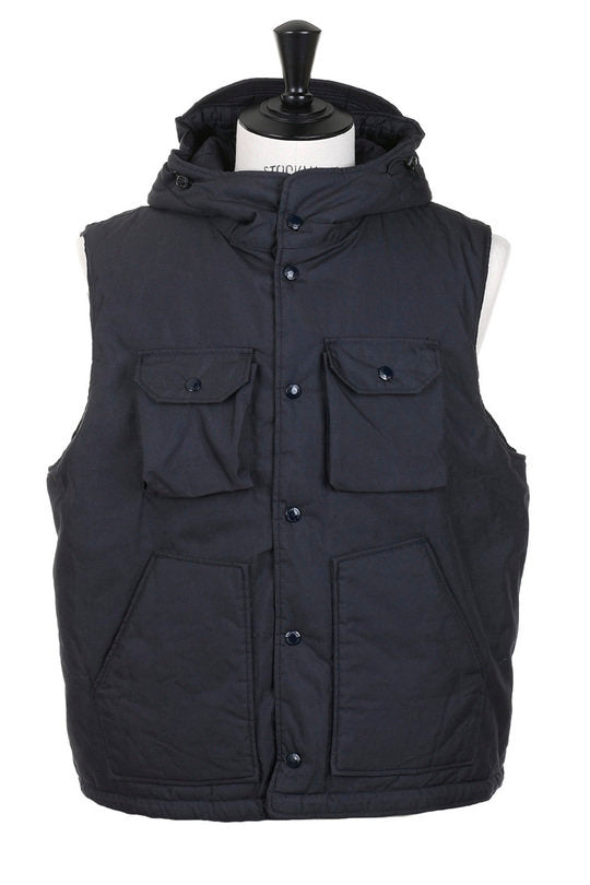 Sleeveless Padded Utility Vest With Hood