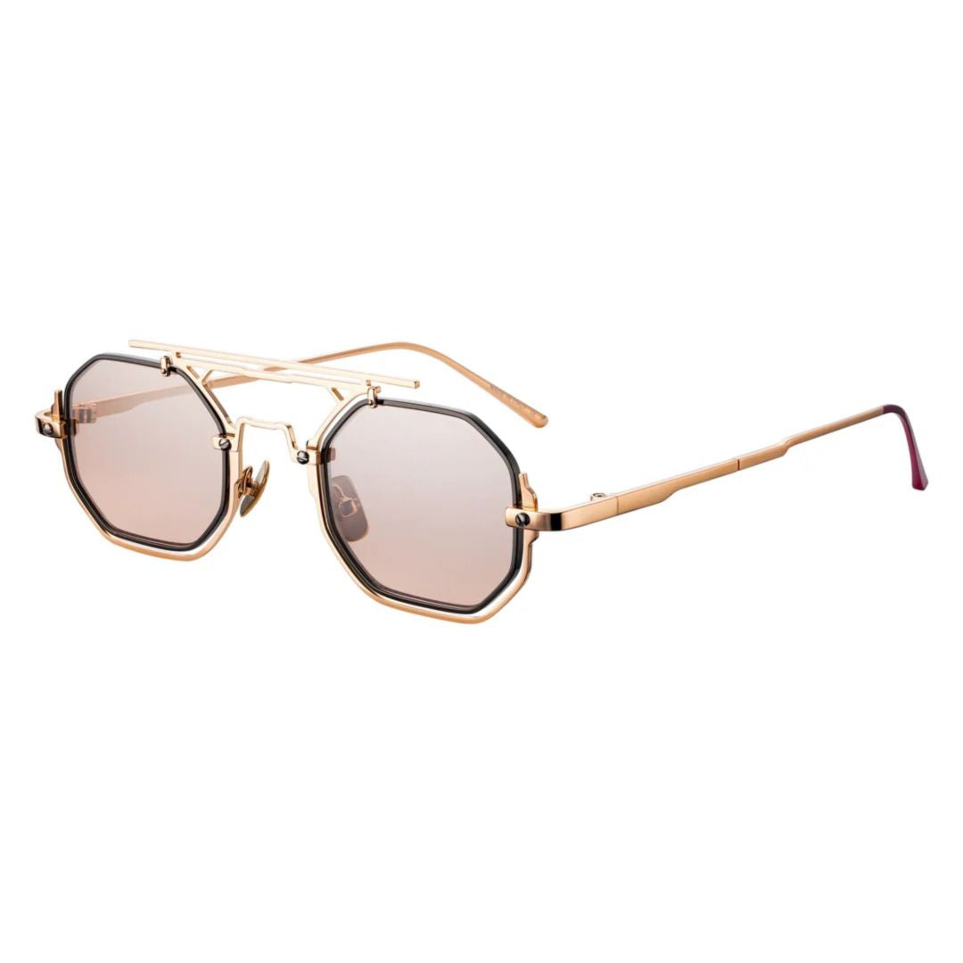 Gizy Gz-4 Octagonal Frame Sunglasses with Double Bridge