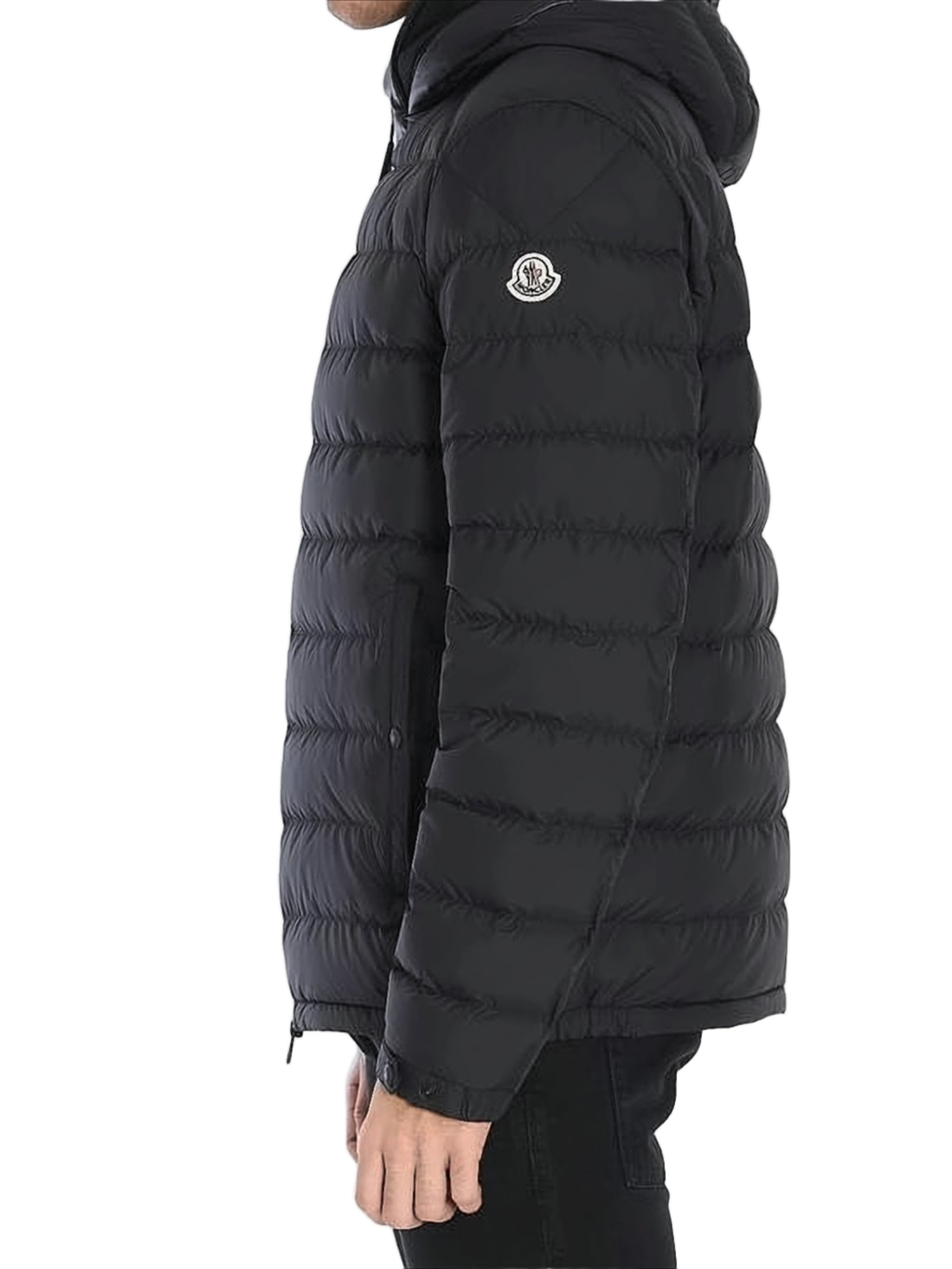 Quilted Black Padded Jacket with Hood