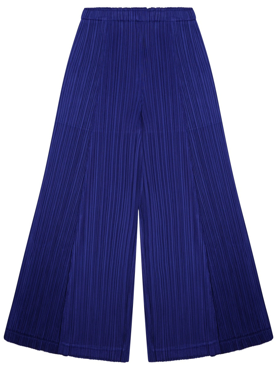 Pleated Wide-Leg Pants with Dynamic Texture