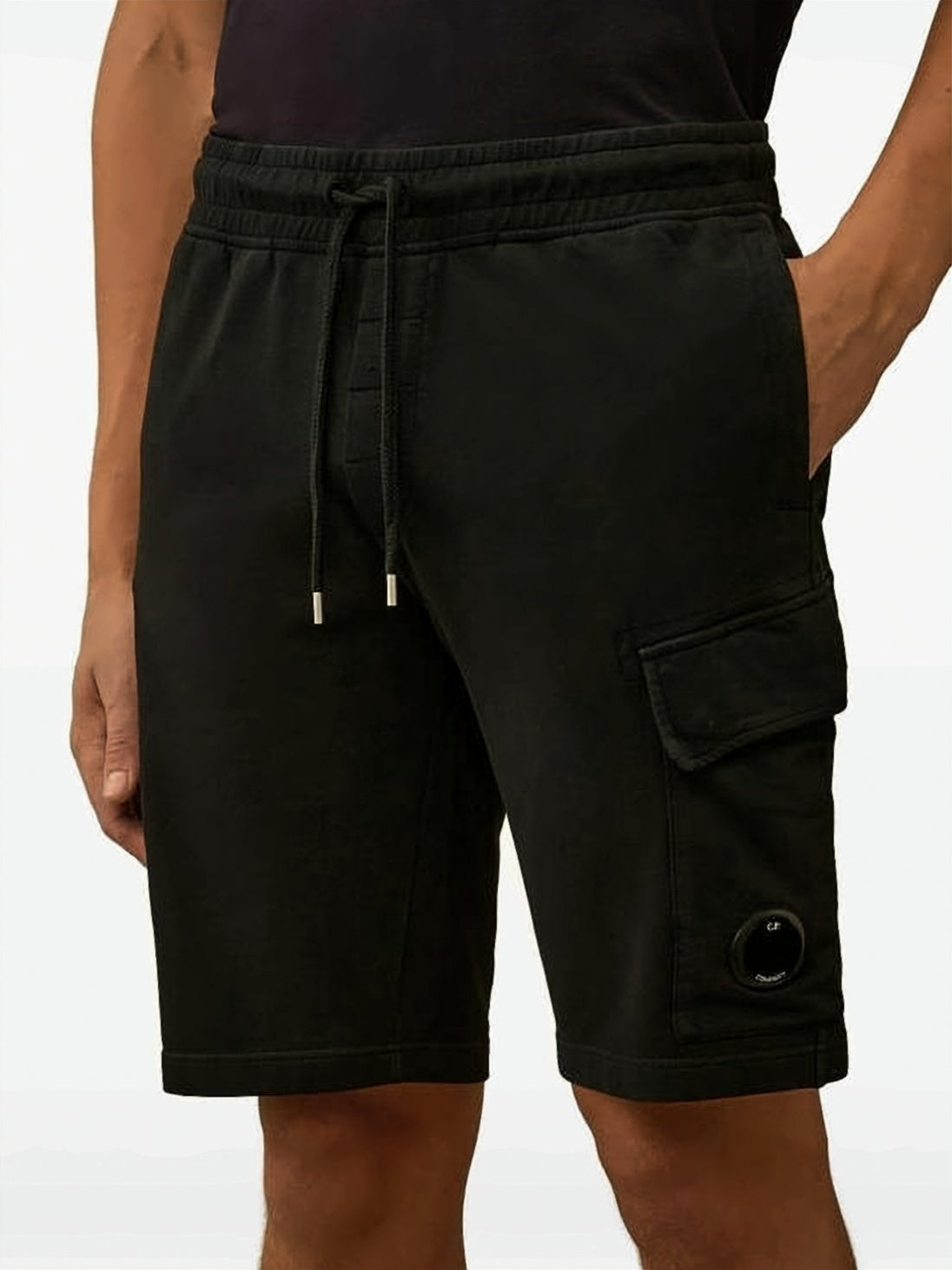 Relaxed Fit Cargo Lens Sweat Shorts