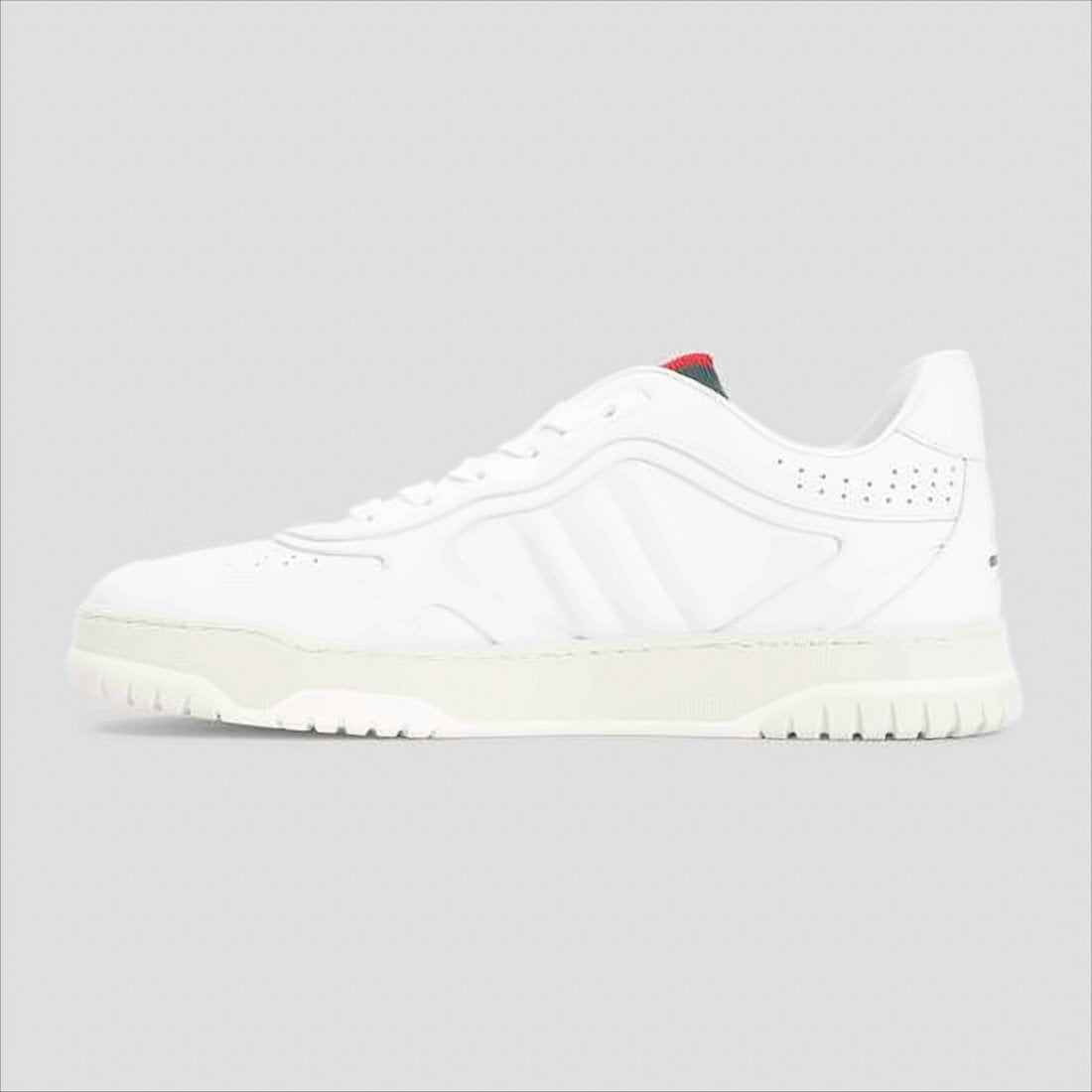 Leather Sneakers with Distinctive Striped Detail