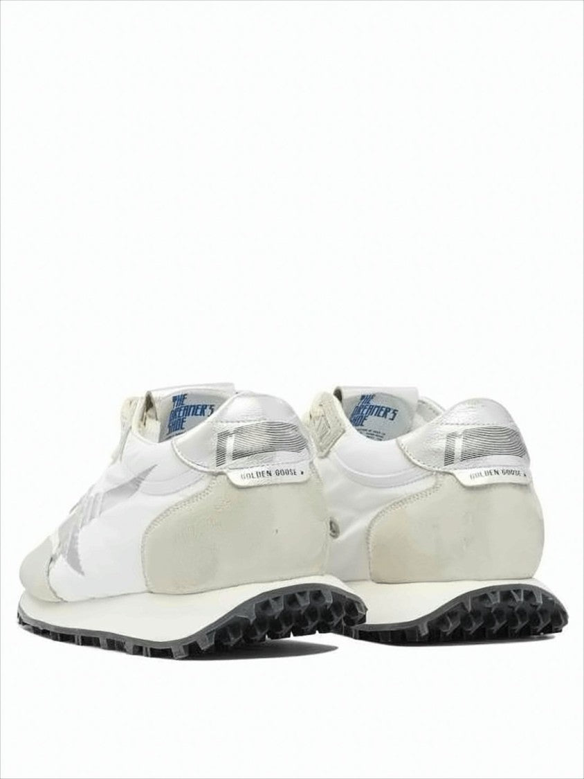 White Sneakers with Metallic Star Detail
