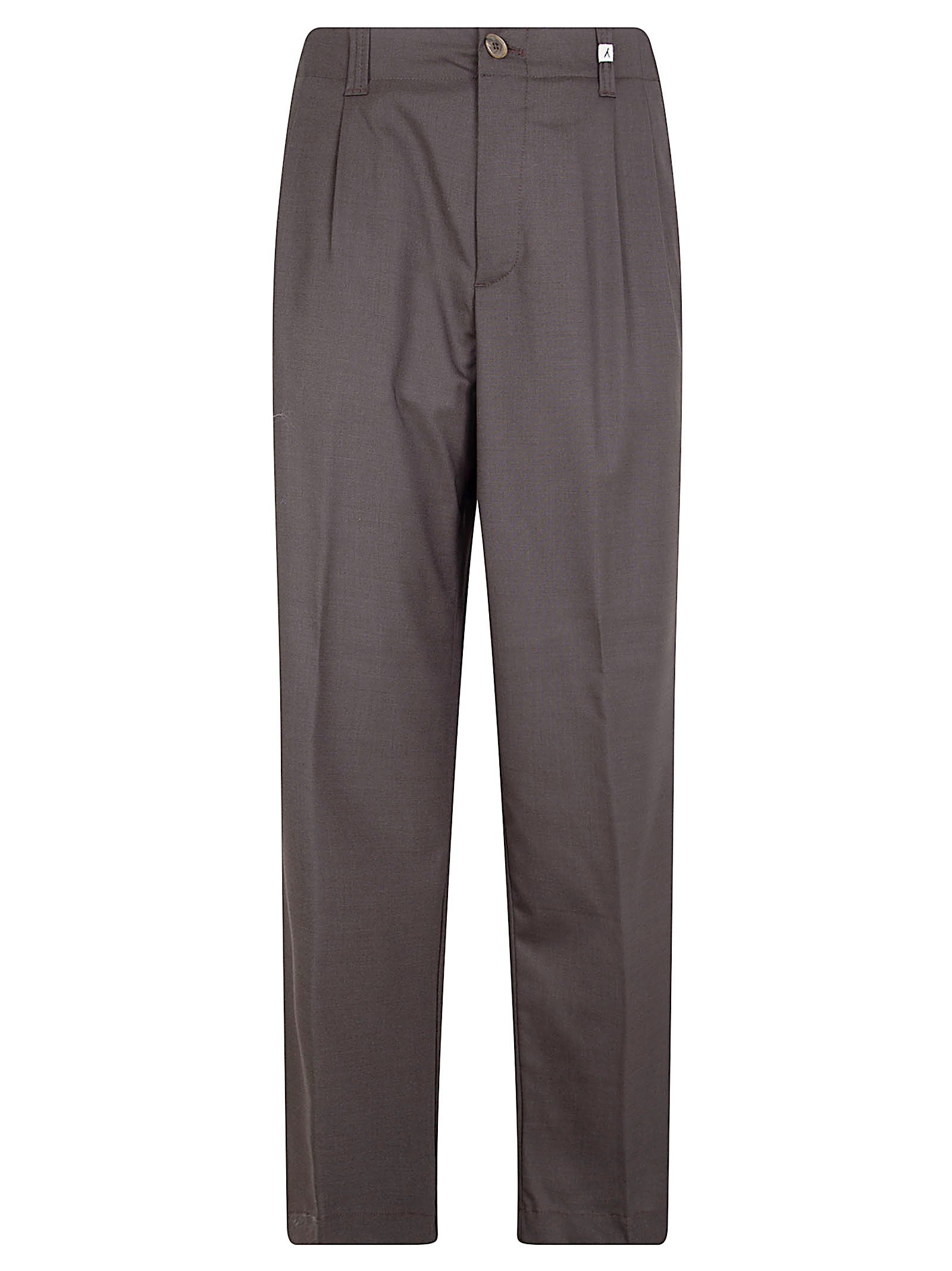 Straight-Leg Trousers with Subtle Sheen and Tailored Finish