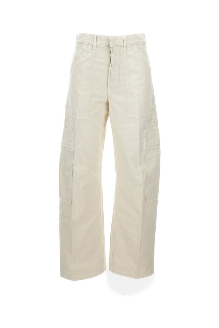 Relaxed Fit Beige Cargo Jeans