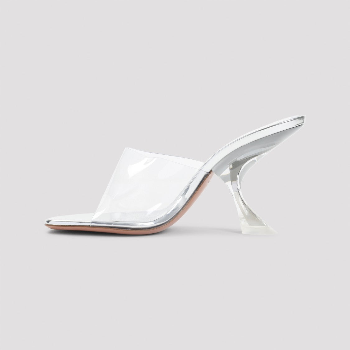 Metallic Open-Toe Sandals With Sculptural Heel