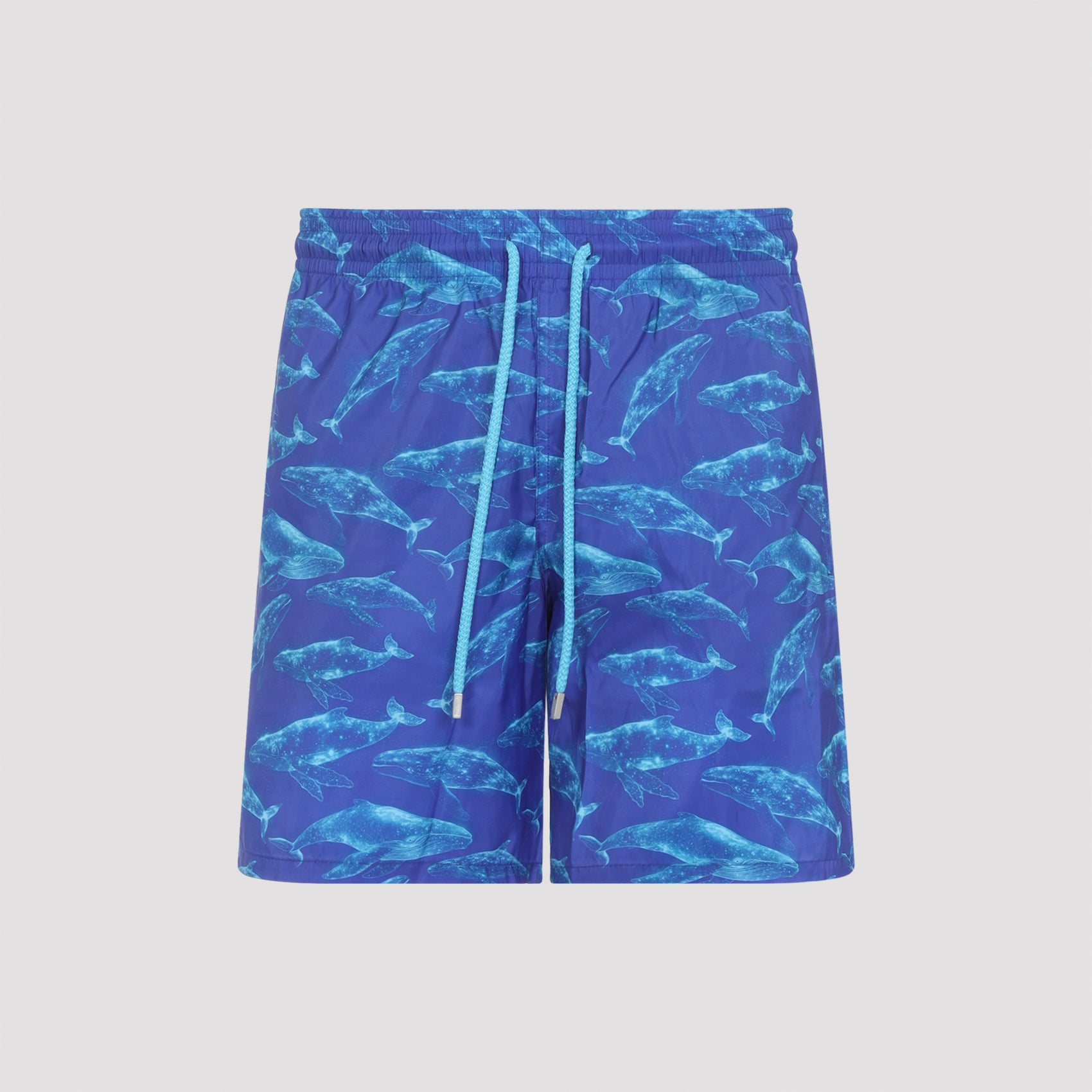 Whale-Pattern Swim Shorts in Recycled Polyamide