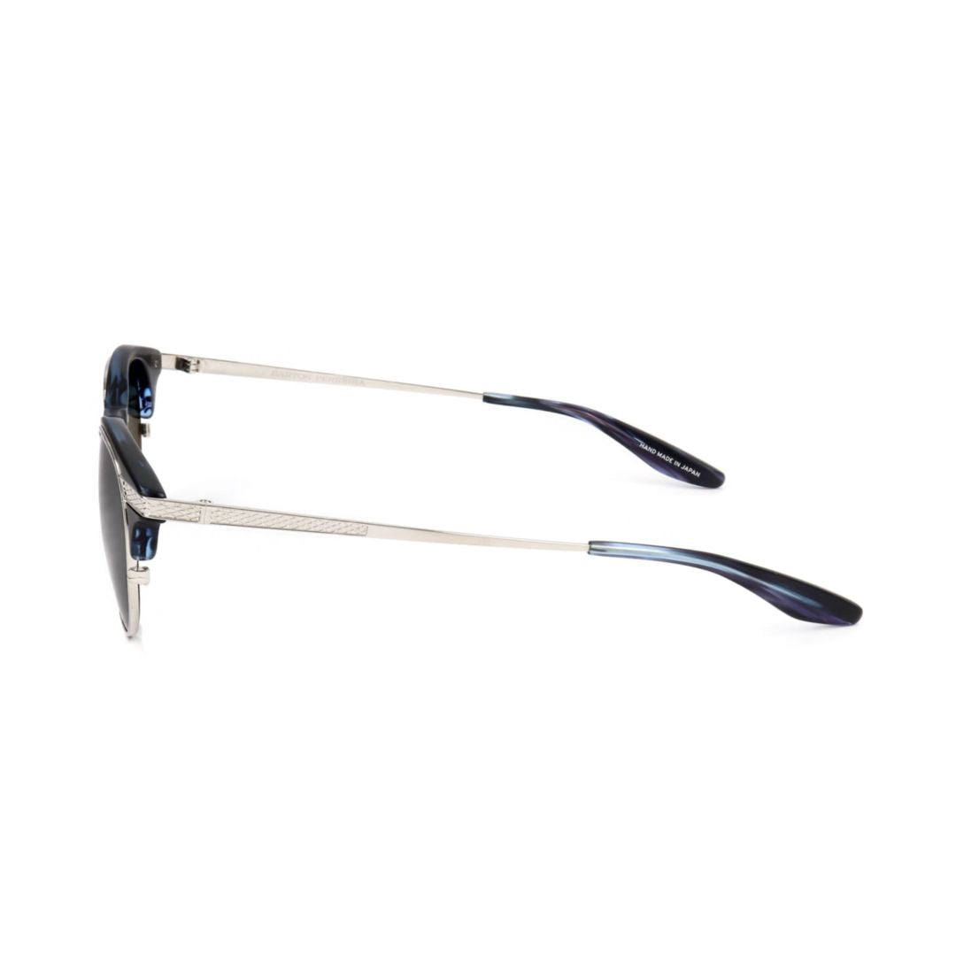 Bp0092 481oj Round Dark Lens Sunglasses with Textured Metal Frame