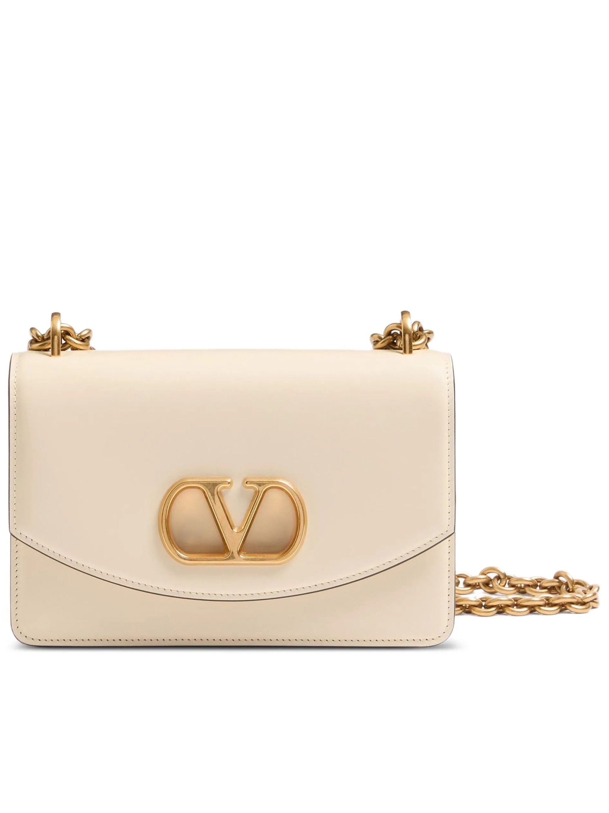 Vain Small Gold Emblem Leather Bag