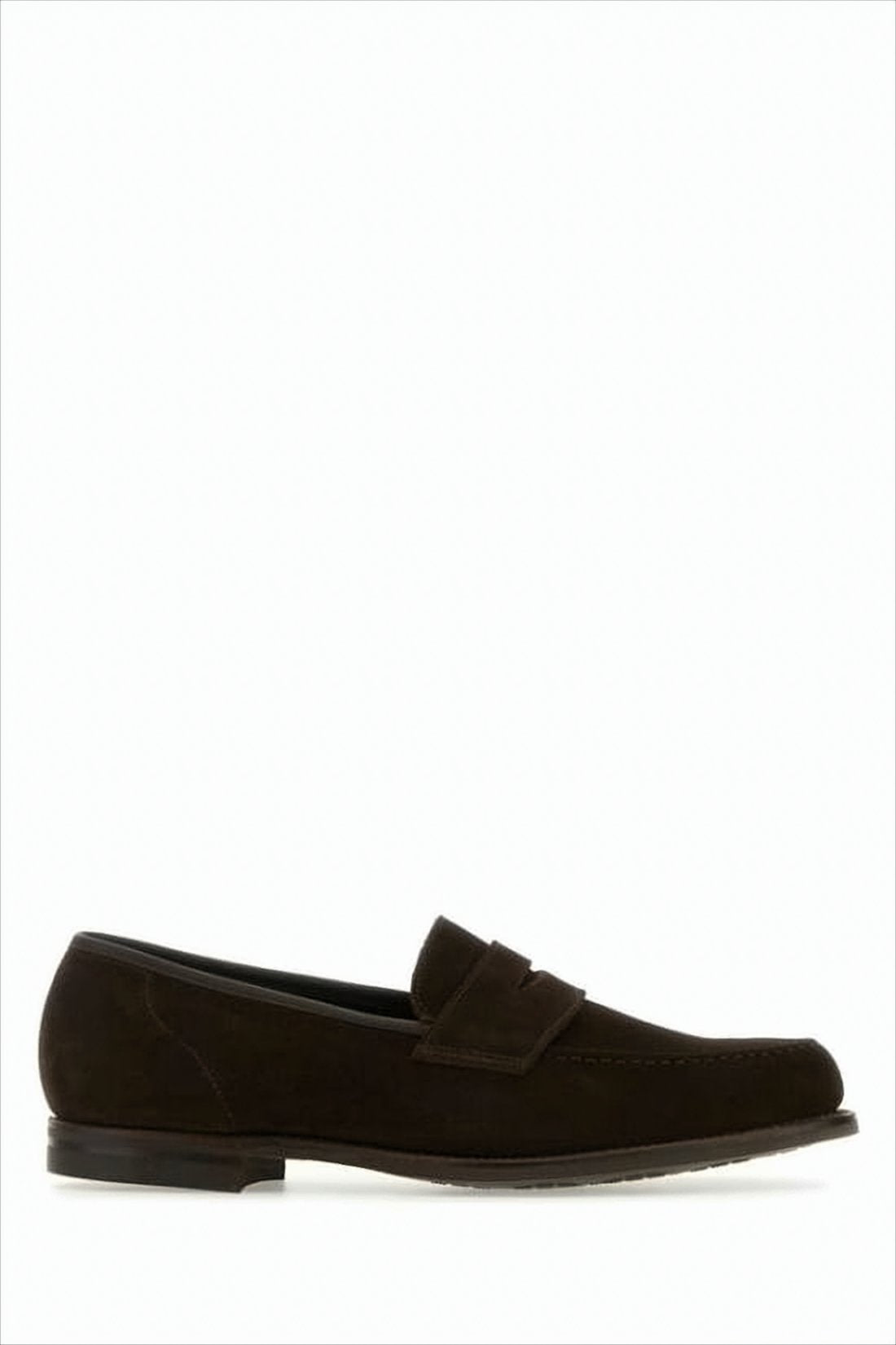 Brown Suede Loafer with Classic Penny Strap
