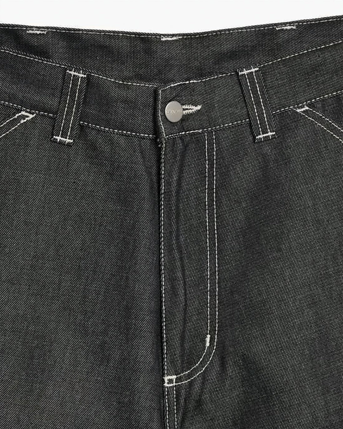 Wide-Leg Denim Pants With Utility Pockets