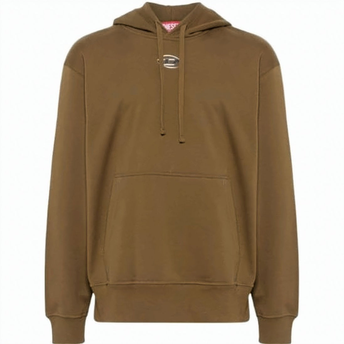 Brown Cotton Hoodie with Kangaroo Pocket