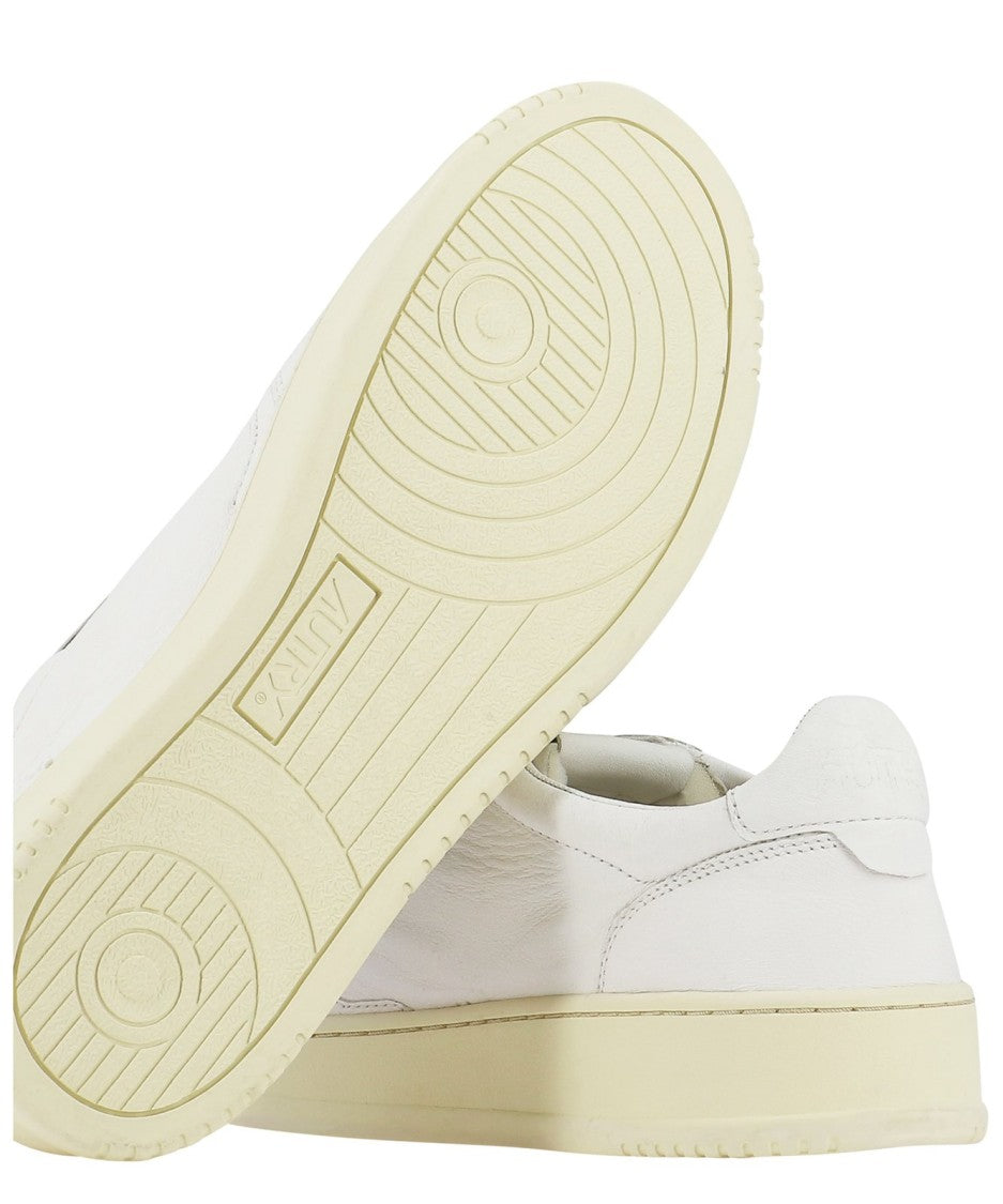 Low-Top Sneakers With Perforated Leather Upper